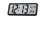 8. 5& 34 horloge murale num�rique � piles lcd grande chiffre horloge de bureau digitale avec temp�rature ...