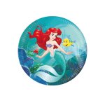 8 assiettes en carton ariel 23 cm - bleu fonc�