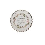 8 assiettes tradi chic 23 cm - blanc