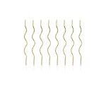 8 bougies spirales dores 14 cm - or