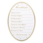 8 cartes de souhaits blanches et dor�es - blanc