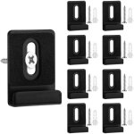 8 clips de support de miroiracier inoxydable 304 sans cadrematriel de suspension pour miroir avec vis ...