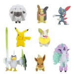 8 figurines battle pokmon bandai pikachu evoli moumouton farfuret voltoutou palarticho ponyta morpeko ...