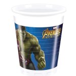 8 gobelets carton avengers infinity war 25cl blanc