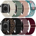 Bracelets en nylon lastique - apple watch - lot de 8 - mixte - confortable - durable - varit de couleurs ...