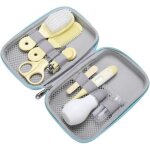 8 pcs brosse  cheveux bb pratique quotidien bb nail clipper ciseaux peigne manucure care kit jaune ...
