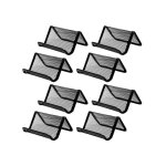 8 pcs porte cartes de visite en mtal noir prsentoir de carte de visite design ouvert support de carte ...