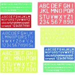8 pcs trace - lettres en plastique pochoir lettre alphabet règle à lettres normographe regle pour ecrire ... 8 pcs trace - lettres en plastique pochoir lettre alphabet règle à lettres normographe regle pour ecrire ...