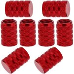 8 pices bouchons de tige de valve de pneu couvercle de bouchon de valve de pneu en aluminium avec anneau ...