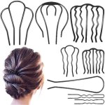 8 pices epingles cheveux femme peignes  cheveux en forme de u pince  cheveux peignes peigne chignon ...