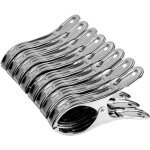 8 pi�ces grosse pince � linge 12 cm inox pince serviette plage epingle a linge pince a linge solide pour ...