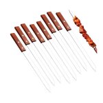 8 pi�ces pique a brochette pour barbecue pic brochette inox r�utilisable accessoire barbecuepique a brochette ...