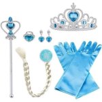 Accessoires de costume - princesse - elsa la reine des neiges - 8 pices - tresse - gants - diadme