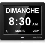 8 pouce lcd horloge num�rique calendrier avec date jour et heure horloge non - abr�g�e auto dimming 8 ...