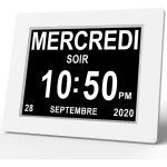 8 pouce lcd horloge num�rique calendrier avec date jour et heure horloge non - abr�g�e auto dimming 8 ...