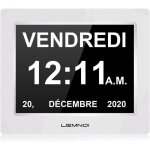 8 pouce lcd horloge num�rique calendrier n11 avec date jour et heure horloge non - abr�g�e auto dimming ...