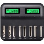 8 slots chargeur aa aaa piles c d batterie rechargeable chargeur de batterie usb intelligent multifonction ...