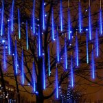 Guirlande lumineuse - 8 tubes 30cm - led bleu - �tanche - clignotant