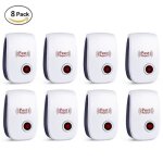 8 x rpulsif insectes rongeurs prise anti - nuisibles  ultrasons anti moustiques rats electronique pour ...