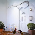 80 * 120 cm auvent - marquise de porte en polycarbonate matriel en aluminium