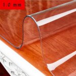 80 * 140cm - 1 mm nappe pvc toile cir�e rectangulaire transparente tablecloth crystal antid�rapant protecteur ...
