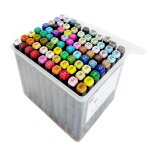 80 feutres / marqueurs alcool. double pointe. s�chage rapide. valisette deluxe rigide. pour tous. coloriage ...