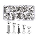 80 jeux de vis chicago 5 tailles 6 10 12 15 18mm vis de reliure goujons rivets pour cuir reliure album ...