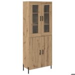 [8037560]enfilade meuble haut - buffet de salonmeuble de rangement montage mural ch�ne artisanal 695x34x180 ...