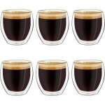 Tasse expresso double paroi - mtevotx - set de 6 tasses de 80ml - verre transparent - café latte cappuccino ... Tasse expresso double paroi - mtevotx - set de 6 tasses de 80ml - verre transparent - café latte cappuccino ...