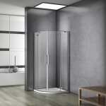 80x80x195cm cabine de douche à charnière accès dangle 1 / 4rond avec paroi de douche et barre de fixation ... 80x80x195cm cabine de douche à charnière accès dangle 1 / 4rond avec paroi de douche et barre de fixation ...