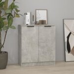 811065 vidaxl buffet gris bton 60x30x70 cm bois d'ingnierie