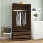 815347 vidaxl garde - robe chne marron 100x50x200 cm bois d'ingnierie