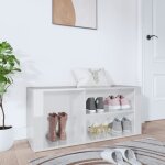 816922 vidaxl armoire  chaussure blanc brillant 100x35x45 cm bois ingnierie