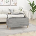 819586 vidaxl table basse sonoma gris 90x44, 5x45 cm bois d'ingnierie
