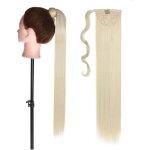 81cm tout droit longue postiche queue de cheval enrouler autour ponytail extension a clip cheveux naturel ...
