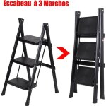 82cm escabeau 3 marches de aluminium �chelle pliable antid�rapante multi - usage pour int�rieur & exterieurcha ...