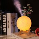 880ml humidificateur dair 3d lune lampe lumire diffuseur aroma huile essentielle usb ultrasons humidificador ...