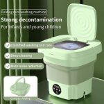 8l mini machine  laver pliante violet lumire strilisation portable sous - vtements machine  laververt ...
