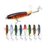 8pcs whopper plopper 11cm 15g flottant popper leurre de pche artificielle dur appt wobbler rotation ...