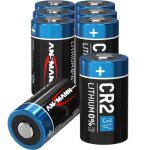 8x ansmann cr2 pile au lithium 3v - pile haute performance (8 pices)