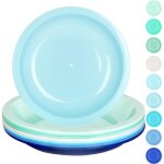 9 assiettes en plastique de 20cm pour enfants (couleur coastal)[z347]