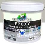 9 kg gris soie - resine epoxy peinture sol garage bton - pret a lemploi - trafic intense - etanche et ...