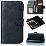 9 logement de carte pu cuir portefeuille �tui coque pour samsung galaxy s9 plus noir portefeuille mobile ...