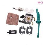 9 pices - kit carburateur pour zama c1q s157 s69a s63a stihl fs 38 45 45c 46 55 55r 45l 55rc 55t 75 ...