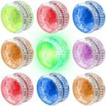 9 pices yo - yo lumire led yoyo  roulement  billes ractif en plastique yoyo divertissant pour dbutant ...