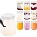 9 pots yaourt en verre avec couvercle hermtique pour yaourtires + stylo offert - verrine en verre franais ...