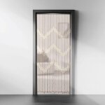 90cm * 175cm * 27pcs rideau de porte de perles en bois ondul�