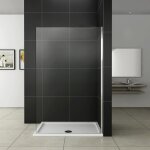 90x200cm paroi de douche paroi fixe transparent 8mm verre tremp vitrification nano anticalcaire