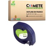 91200 - 1 ruban etiqueteuse compatible pour dymo letratag 91200 - 12 mm x 4 m - noir sur blanc - comete ... 91200 - 1 ruban etiqueteuse compatible pour dymo letratag 91200 - 12 mm x 4 m - noir sur blanc - comete ...