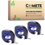 91201 3x rubans pour Étiqueteuse compatible pour dymo letratag 91201 12mmx 4m s0721610 noir sur blanc ... 91201 3x rubans pour Étiqueteuse compatible pour dymo letratag 91201 12mmx 4m s0721610 noir sur blanc ...
